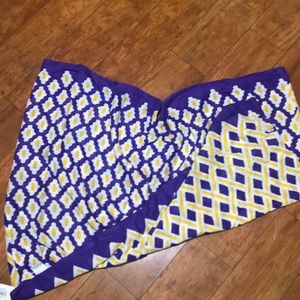 Purple and yellow gold infinity scarf